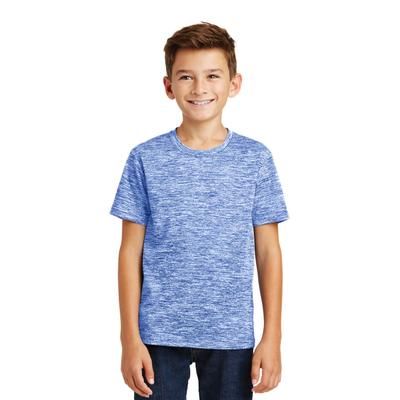 Sport-Tek YST390 Youth PosiCharge Electric Heather Top in True Royal Blue size XL | Polyester