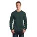 Port & Company PC54LS Long Sleeve Core Cotton Top in Dark Green size Small | Polyester