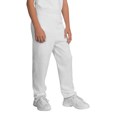 Port & Company PC90YP Youth Core Fleece Sweatpant in White size Small