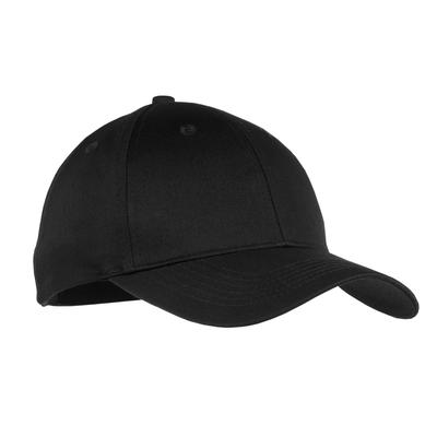 Port & Company YCP80 Youth Six-Panel Twill Cap in Black size OSFA | Cotton