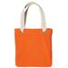 Port Authority B118 Allie Tote Bag in Bright Orange/Chocolate size OSFA | Cotton Blend