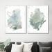 East Urban Home Teal Delicate Coral - 2 Piece Wrapped Canvas Graphic Art Print Set Canvas in Gray/Green | 20 H x 32 W x 1 D in | Wayfair