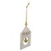 Northlight Seasonal 8" White Wooden "Peace" w/ Gold Bell Christmas Ornament Wood in Brown/White | 8 H x 6 W x 0.5 D in | Wayfair NORTHLIGHT FH26929
