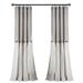 Lush Decor Beckham Window Semi-Sheer Rod Pocket Single Curtain Panel 84.0 H in white/brownMetal in Gray/White | 40"W x 84"L | Wayfair 16T004037