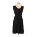Mossimo Casual Dress - High/Low: Black Solid Dresses - Women's Size X-Small