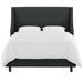 Mercury Row® Bernadine Upholstered Low Profile Standard Bed Metal/Polyester in Gray/Black | 56 H x 46 W x 80 D in | Wayfair