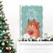 The Holiday Aisle® Squirrel Christmas - Premium Gallery Wrapped Canvas - Ready to Hang - Wrapped Canvas Print Canvas, in Green/Orange | Wayfair