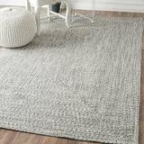 Gray/White 0.3 in Indoor/Outdoor Area Rug - Birch Lane™ Bronte Casual Braided Indoor/Outdoor Rug Polypropylene | 0.3 D in | Wayfair