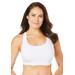 Plus Size Women's Leading Lady® Serena Low-Impact Wireless Active Bra 0514 by Leading Lady in White (Size 56 DD/F/G)