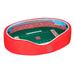 Red/White NC State Wolfpack 38'' x 25'' 8'' Large Stadium Oval Dog Bed