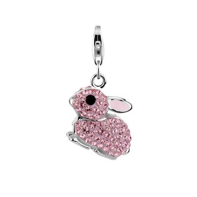 Nenalina - Anhänger Hase Kristalle 925 Silber Charms & Kettenanhänger Damen