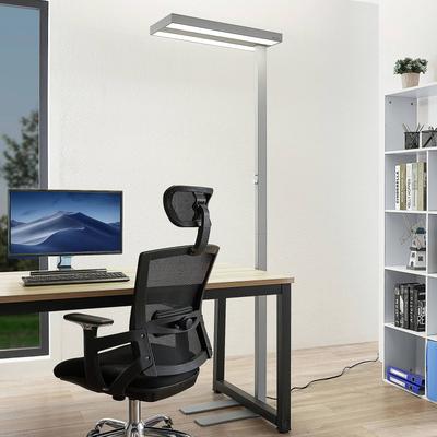 Stehlampe Logan Arcchio, dimmbar, alu / grau / zink, für Arbeitszimmer / Büro, Aluminium, Modern Image