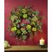 Primrue Floral 20" Plastic Wreath in Green | 20 H x 20 W x 5 D in | Wayfair 5646A01759954DF49CB35DEB901C726A