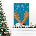 The Holiday Aisle® Dog Christmas Blue - Premium Gallery Wrapped Canvas - Ready to Hang - Wrapped Canvas Print Canvas, in Blue/Brown/Green | Wayfair