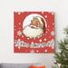 The Holiday Aisle® Santa Red - Wrapped Canvas Graphic Art Print Canvas, Solid Wood in Red/White | 10 H x 10 W in | Wayfair