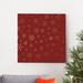 The Holiday Aisle® Snowflakes - Wrapped Canvas Graphic Art Print Canvas, Solid Wood in Red | 10 H x 10 W x 1.5 D in | Wayfair
