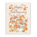 The Holiday Aisle® Happy Thanksgiving Phrase White Autumn Pumpkins by Sherri Buck Baldwin - Textual Art Print in Brown | Wayfair