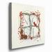 The Holiday Aisle® Noel Cardinal Wreath - Wrapped Canvas Painting Print Canvas, Solid Wood in Red | 10 H x 10 W x 1.5 D in | Wayfair