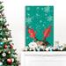 The Holiday Aisle® Dog Christmas Green - Premium Gallery Wrapped Canvas - Ready to Hang - Wrapped Canvas Print On Canvas Canvas | Wayfair