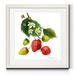 August Grove® Strawberry Study I - Picture Frame Painting Print Paper in Green/Red/White | 27.5 H x 27.5 W x 1.5 D in | Wayfair