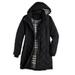 Blair Women's Rushmore Water-Resistant Quilted Parka - Black - P2XL - Petite