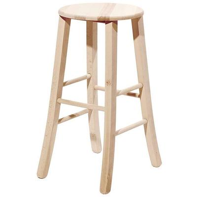 Okaffarefatto - Hocker mit runder Sitzhöhe, 67 cm hoch, zu bemalendes Säbelbein Image