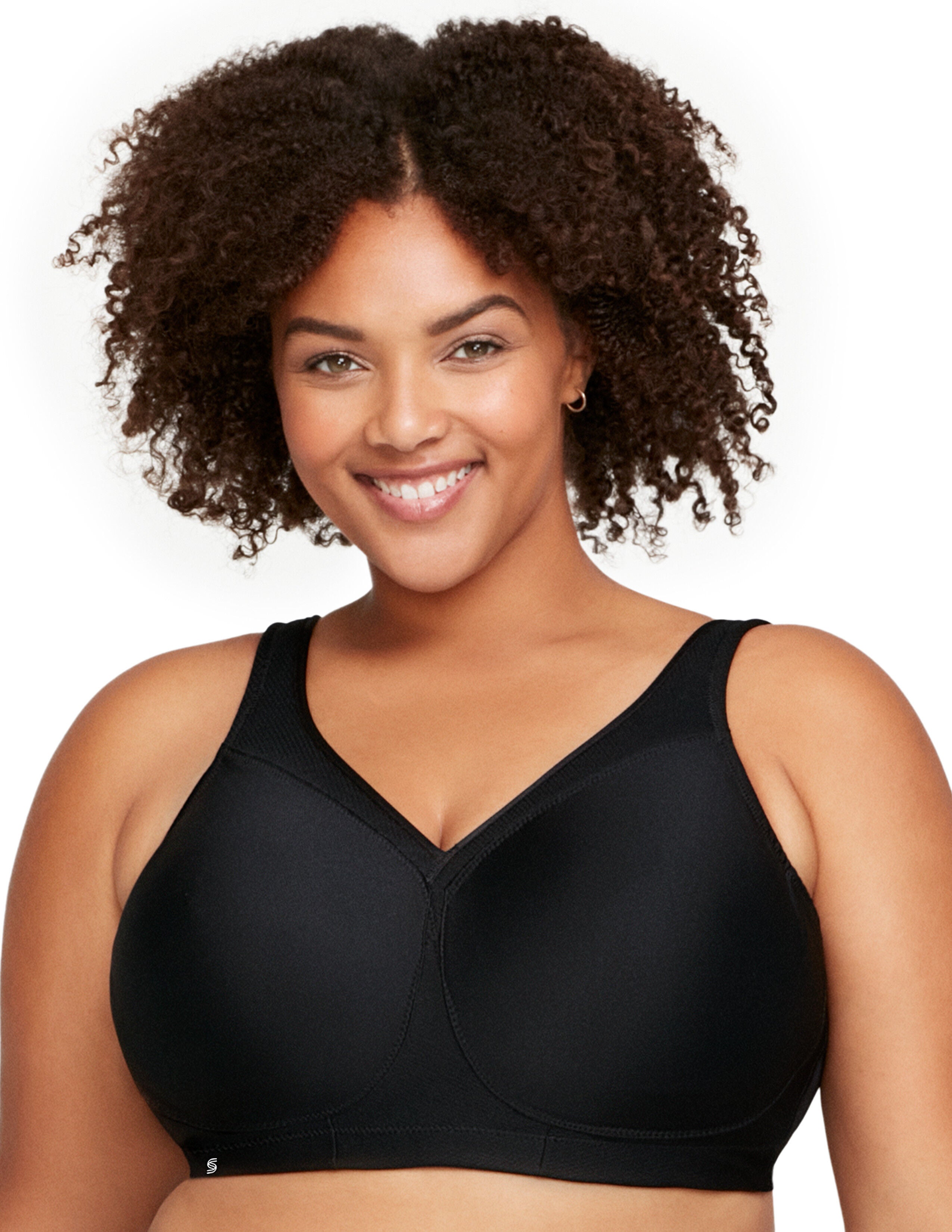Plus Size Women's Glamorise MagicLift Seamless Sports Wirefree Bra 1006 (Women's & Women's Plus) by Glamorise in Black (Size 38 G)