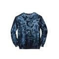 Men's Big & Tall Fleece Crewneck Sweatshirt by KingSize in Navy Marble (Size 2XL)