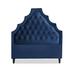 My Chic Nest Lexi Panel Headboard Upholstered/Velvet/Polyester/Cotton in Black | 65 H x 64 W x 5 D in | Wayfair 520-104-1120-Q