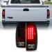 AKKON - For 97-03 Ford F150 99-07 F250/350/450/550 Superduty Pickup Truck Styleside Model Black LED Tail Lights Brake Lamps