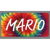 Mario Name Tie Dye Style License Plate Tag Vanity Novelty Metal | UV Printed Metal | 6-Inches By 12-Inches | Car Truck RV Trailer Wall Shop Man Cave | NP1790