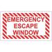 3.5 x 2 Emergency Escape Window Sticker Vinyl Decal Sign Stickers Decals