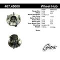 CENTRIC PARTS - HUB ASSEMBLY Fits select: 2009-2013 MAZDA 3 2008 MAZDA 3 I