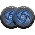 Pyle PLMRS43BL 4 Waterproof Low Profile Marine Speakers Black (2 Pack)
