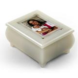 3 X 2 Wallet Size Pearl Photo Frame Music Box With New Pop-Out Lens System - Rock of Ages - Christian Version