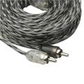 Scosche A25C4-WM1SD 25 Foot Twisted Car Stereo RCA Type Audio Cable Gray and White