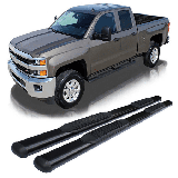 Ikon Motorsports Compatible with 07-21 Toyota Tundra Extended Cab 4 Oval Black Running Boards Side Step Nerf Bars