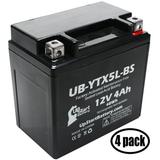 4-Pack UpStart Battery Replacement for 2008 KTM SX ATV 505CC Factory Activated Maintenance Free ATV Battery - 12V 4Ah UB-YTX5L-BS