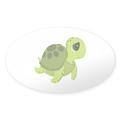 CafePress - Sea Turtle Sticker - Sticker (Oval)