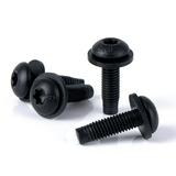 Xprite Set of 4 Black OEM-Style Replacement M8 Torx Screws Bolts for Pillars Windshield Frame Hinges Doors Roll Bars - 2007-2017 Jeep Wrangler JK