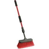 Libman All-Surface Brush Head. Soft scrub fibers are flagged for use on more delicate surfaces like washing cars and trucks. Item measurements are 10.63 x 4.63 x6 . Solid polypropyle Black Red#560