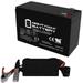 12V 9AH SLA Battery Replacement for Titan Notebook + 12V 1Amp Charger