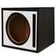 Absolute USA PSEB10S Single 10-Inch Ported Subwoofer Enclosure with Silver High Gloss Face Board