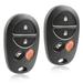 KeylessOption replacement for 2004-2013 Toyota Sienna (89742-08100 89742-AE020) 4-button Remote Key Fob 2 pack