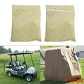 WALFRONT Waterproof Golf Cart Cover Golf Car Cover Durable Waterproof Sunproof 4 Passenger Golf Cart Storage Cover Quick Fit Cover for Car Protector for EZ GO Club Car