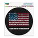 I Stand USA National Anthem Star-Spangled Banner American Flag Patriotic Automotive Car Window Locker Circle Bumper Sticker