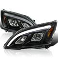 Spec-D Tuning Jdm Black Clear LED Projector Headlights Compatible with 2007-2011 Honda CR-V Left + Right Pair Headlamps Assembly