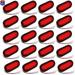 (20) Trailer Truck LED Sealed RED 6 Inches Oval Stop/Turn/Tail Light Marine Waterproof