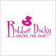 Rubber Duckie You re the One Vinyl Sticker - Medium - Hot Pink