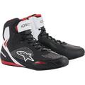 Alpinestars Faster 3 Rideknit Motorcycle Shoes Black/White/Red 11 USA